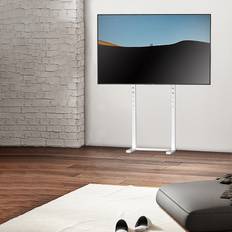 Height Adjustable TV Floor Stand For 32-65 Inch TV White