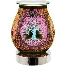 Silver Wax Melt Aroma Tree of Life Electric Burner Candle Warmer 3D Touch Control Lamp Wax Melt