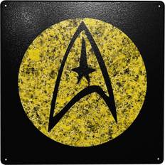 Gold Wall Decor WHIBOS Star Trek TOS Command Gold Insignia Paint Splatter 12x12 in Wall Decor