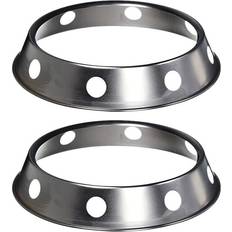 Cookware Maxpower 2 Pcs Stainless Steel Wok Ring Metallic Round Bottom Wok Rack 10.43 x 11.8 inch