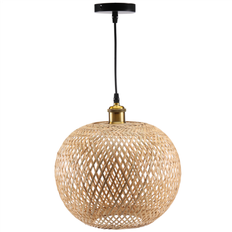 Kopinma Woven Bamboo Light Chandelier Rattan Pendant Lamp