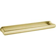 Brushed Brass Round Edge Single Bar Towel Rail Holder