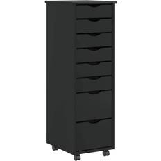 Black - Pines Storage Cabinets vidaXL Rolling with Drawers MOSS Black 34 x 39 x 103 cm Storage Cabinet