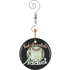 Brown Christmas Tree Ornaments Famgem Ornaments Ceramic Charm with Hook Christmas Tree Ornament