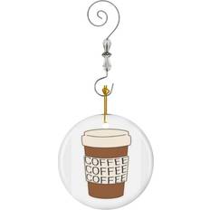 Brown Christmas Tree Ornaments Famgem Ornaments Ceramic Charm with Hook Christmas Tree Ornament