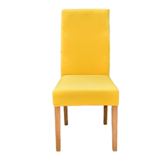 Velvet Loose Covers HOD Home Bright Yellow Velvet Plush Stretch Slipcover Loose Chair Cover