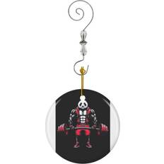 Famgem Dead Lift Panda Gymer Weight Lifting Workout Fitness Lover 4823 Christmas Tree Ornament
