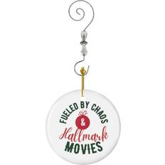 Brown Christmas Tree Ornaments Famgem Ornaments Ceramic Charm with Hook - Brown Christmas Tree Ornament