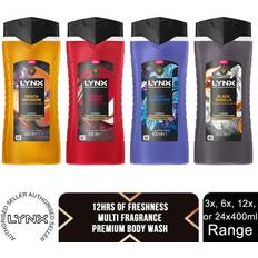 Lynx Premium Body Wash with 12hrs of Freshness 400ml Set of 3