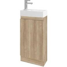 Black Vanity Units Belofay Denvor Wood Grains 400mm Vanity Unit With Basin