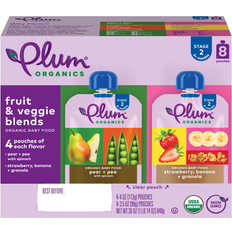 Kosher Baby Food & Formulas Plum Organics Plum Organics Baby Food 6 Months Fruit & Veggie Blends Variety Pack 1 8 Pouches