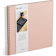 Adlibris Scrapbooking Adlibris Fotoalbum Dusty Pink med Svarta Blad 35 x 31,5 cm