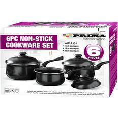 Cookware NTI 6 Pcs Black Carbon Steel Saucepan Cookware Set