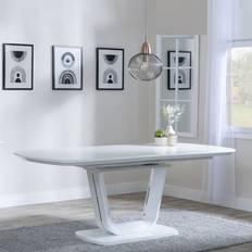 Caserta White Gloss Extending 160 cm 200 cm Dining Table