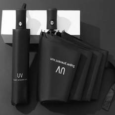 INF Automatisk Hopfällbart Paraply Med UV-Skydd - Svart