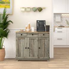 Homcom Grey Cabinets Homcom Buffet Cabinet with Storage Cabinets and Drawers Grey Sideboard