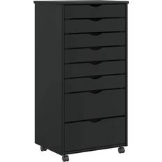 Pines Storage Cabinets vidaXL Rolling with Drawers 53 x 39 x 103 cm Storage Cabinet