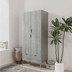 URBN Living 2 Door 2 Drawer with Scandi Legs 180 cm Wardrobe