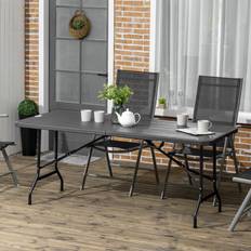 Garden Table OutSunny Outdoor Dining Table for 6 Folding Garden