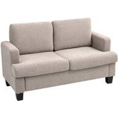 Yellow Sofas Homcom Chenille Fabric Loveseat with S-springs 138 cm Sofa 3 Seater
