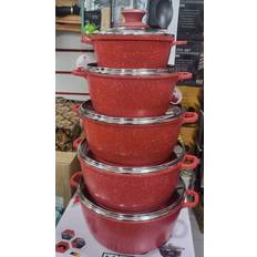 5 Pc Die Cast Non Stick Stockpot Cooking Pan Pot