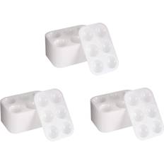 White Palettes Spactz 72 Pieces Plastic Paint Palettes 6 Well Rectangular Watercolor Palette Painting Tray