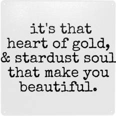 Gold Wall Decor WHIBOS Metal Tin Sign 12x12 in Décor Wall Decor