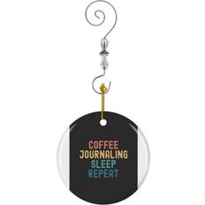 Brown Christmas Tree Ornaments Famgem Ornaments Ceramic Charm with Hook Brown Christmas Tree Ornament