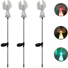 Zeuxo 3 Pcs Solar LED Outdoor Christmas Decor Lights