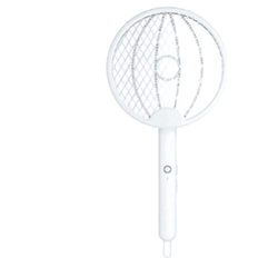 Spactz Electric Fly Swatter Racket Mosquito Zapper for Indoor Outdoor White