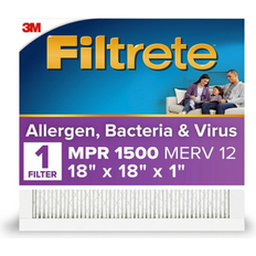 3M Filtrete 18 x 18 x 1 Air Filter MPR 1500 MERV 12 Allergen Bacteria and Virus 1 Filter