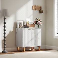 Homcom White Sideboards Homcom Buffet Cabinet with 2 Doors and Adjustable Shelves Sideboard