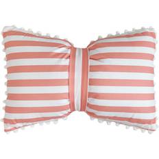 Ancoree Polka Dot Throw Pillow Covers Soft Stripe Bow Velvet Cushion Cover Pink