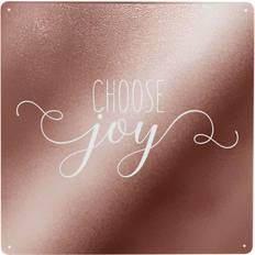 Rose Gold Wall Decorations WHIBOS Metal Tin Sign 12x12 in Décor Wall Decor