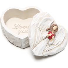 Hodao Angel Figurines Sculpted HandPainted Keepsake Box