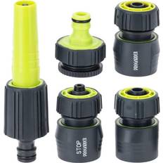 Garden Hose Pipe Connectors Set of 5 Tap Fitting Attachment with Water Spray Gun