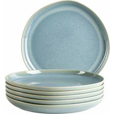 MÄSER Serie Cordelia Tallriksset för 6 Personer av Högkvalitativt Stengods 6-delad Bordsservis Grön Flat tallrik 27cm 6st