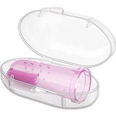 BabyOno Newborn Silicone Finger Toothbrush and Gum Massager with Case
