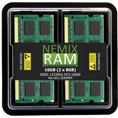 Nemix RAM 16GB 2x8GB DDR3 1333MHz 1.35V 204-Pin Non-ECC SODIMM Kit