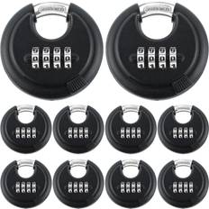 Security Maitys 4 Digit Combination Locks Stainless Steel Code Disc Lock Combo Padlock