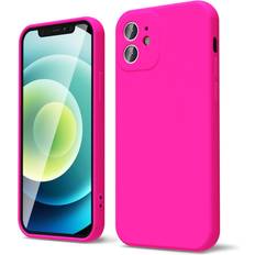 Oakxco iPhone 12 Case Liquid Silicone Neon Bright