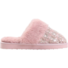 Synthetic - Women Slippers Where's That From Snuggle Slip On Sequin Slippers - Pink