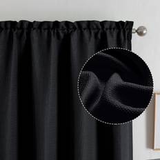 Chyhomenyc Black Curtains 84 Inches Long 2 Panels