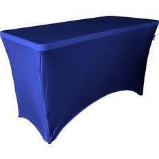 Textiles LA Linen Rectangular Spandex 48 by 24 by 30-Inch Royal Blue Tablecloth Blue