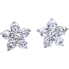 Shein Rhinestone Flower Stud Earrings