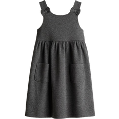 H&M Girls Grey Bow-detail jersey school dress 8-10Y