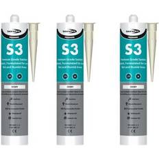 Bond It S3 Ivory High Performance Sanitary Grade Silicone Sealant 310ml Pack of 3