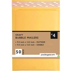Postage & Packaging Supplies PackageZoom 9.5 x 14.5 Kraft Bubble Mailers 4 Padded Envelopes 50 Pack