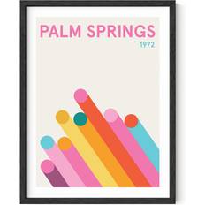 Oak Posters Haus and Hues Retro Vintage Pink Abstract Aesthetic Picture Colorful Modern City Wall Art Poster