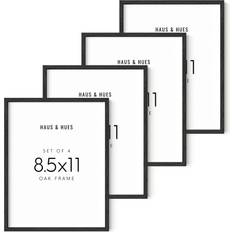 Oak Photo Frames Haus and Hues Black Picture Set of 4 85 x 11 Photo Frame